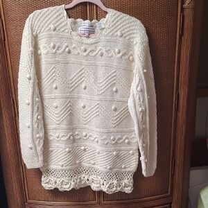 Westbound Cream Textured Sweater